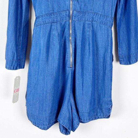 Gianni Bini Denim Romper Small NWT - Picture 5 of 5